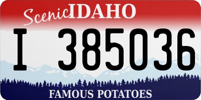 ID license plate I385036