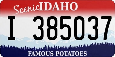 ID license plate I385037