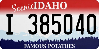 ID license plate I385040