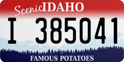 ID license plate I385041