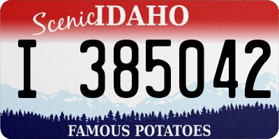 ID license plate I385042
