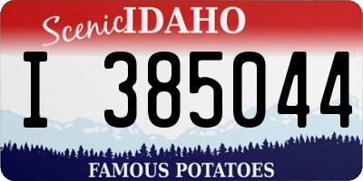 ID license plate I385044