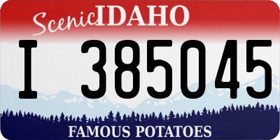 ID license plate I385045