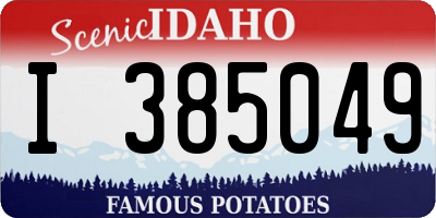 ID license plate I385049