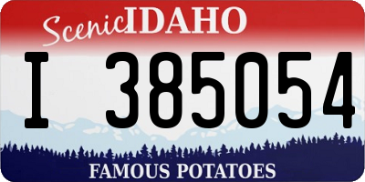 ID license plate I385054
