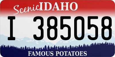 ID license plate I385058