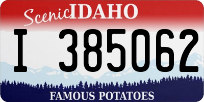 ID license plate I385062