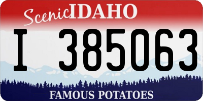 ID license plate I385063