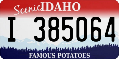 ID license plate I385064