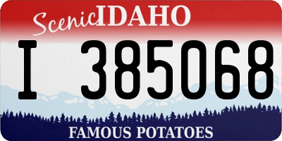 ID license plate I385068