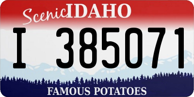 ID license plate I385071