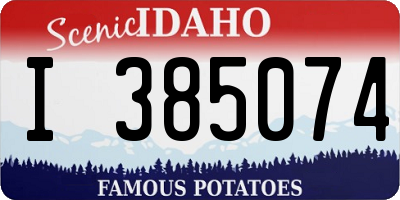 ID license plate I385074