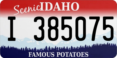 ID license plate I385075