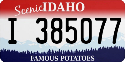 ID license plate I385077