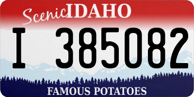 ID license plate I385082