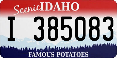 ID license plate I385083