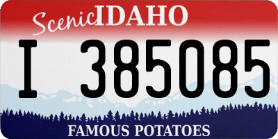ID license plate I385085
