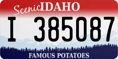 ID license plate I385087