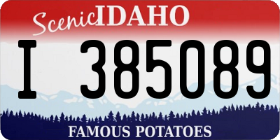 ID license plate I385089