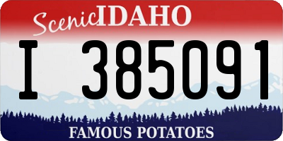 ID license plate I385091