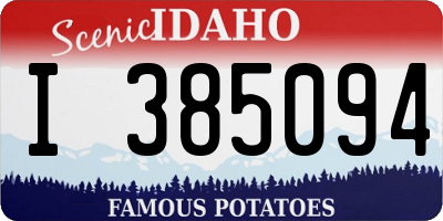 ID license plate I385094
