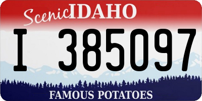 ID license plate I385097