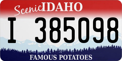 ID license plate I385098