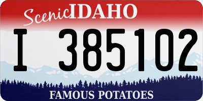 ID license plate I385102