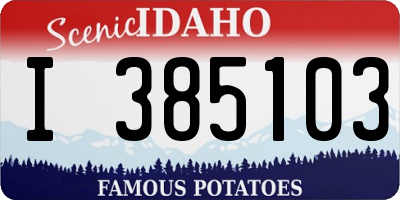 ID license plate I385103