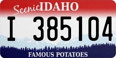 ID license plate I385104