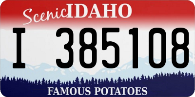 ID license plate I385108