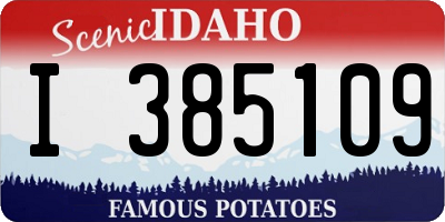 ID license plate I385109