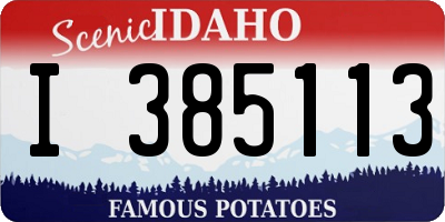 ID license plate I385113