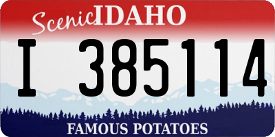 ID license plate I385114