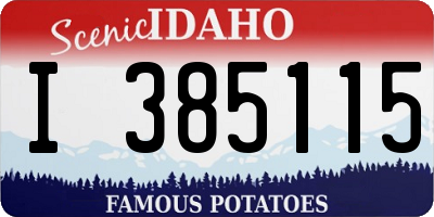 ID license plate I385115