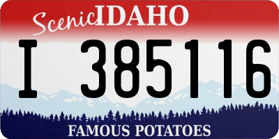 ID license plate I385116
