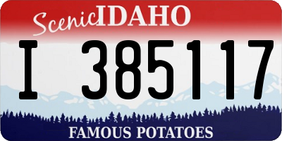 ID license plate I385117