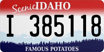 ID license plate I385118
