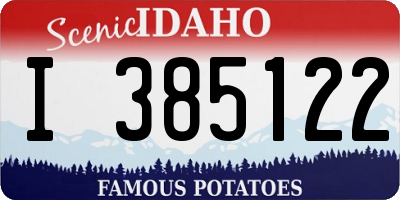 ID license plate I385122