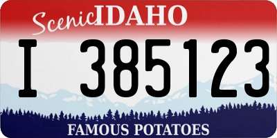ID license plate I385123