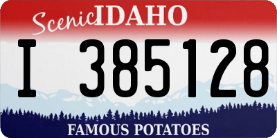 ID license plate I385128