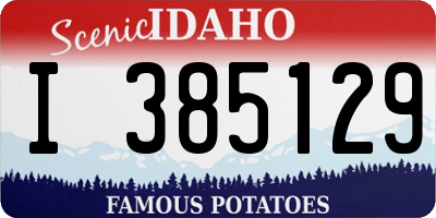 ID license plate I385129