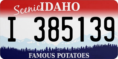 ID license plate I385139