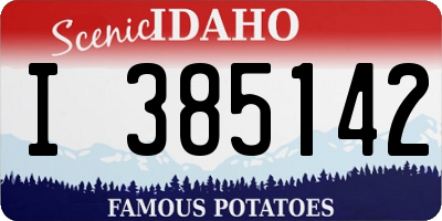 ID license plate I385142