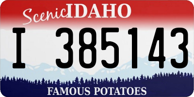 ID license plate I385143