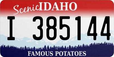 ID license plate I385144