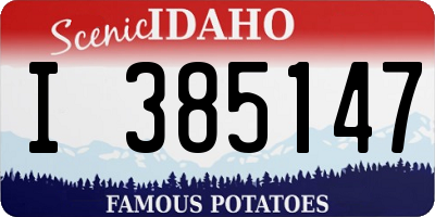 ID license plate I385147