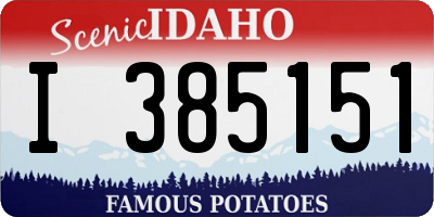ID license plate I385151