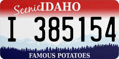 ID license plate I385154