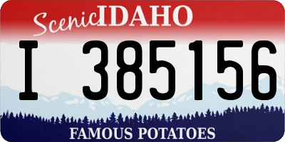 ID license plate I385156